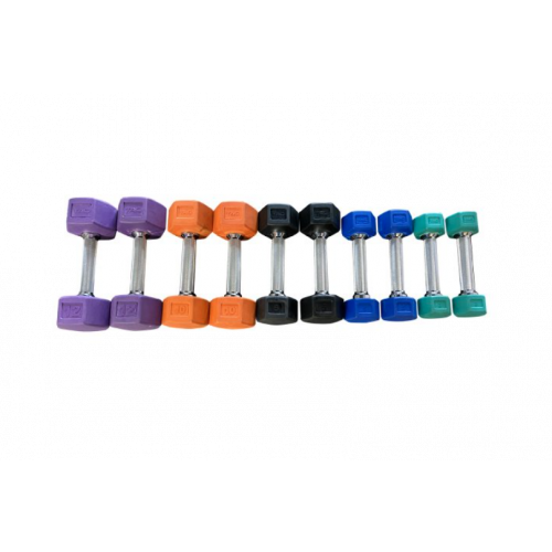 TAG COLORED HEX DUMBBELL